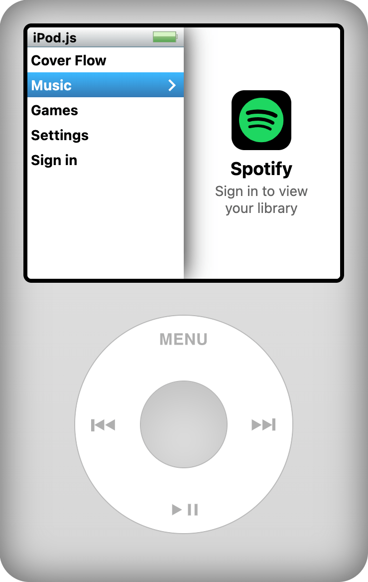 Classic JS] - and Apple Music With iPod Classic Spin Wheel |