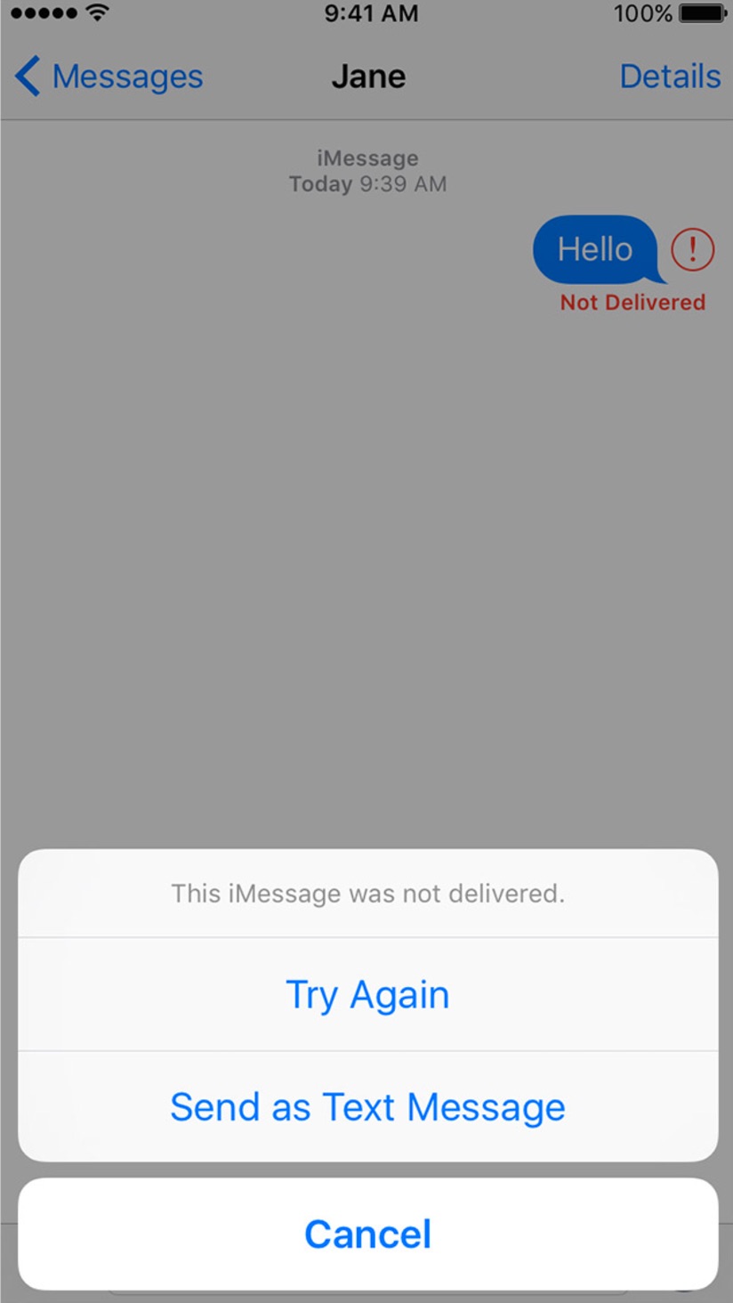 imessages not sending