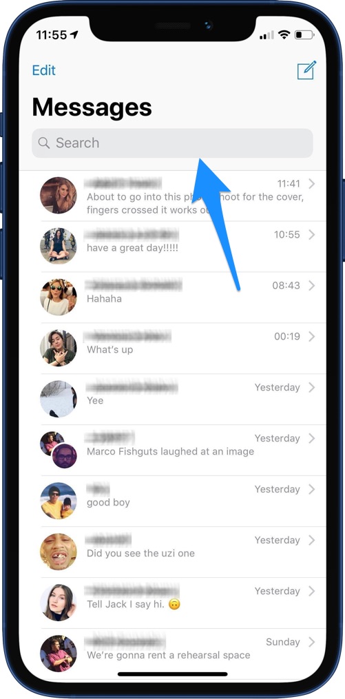 How To Find Old Text Messages On iPhone With Search Bar