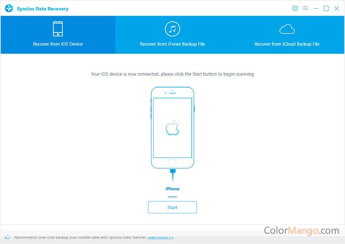 #8 Best iPhone Data Recovery Software - SynciOS iOS Data Recovery