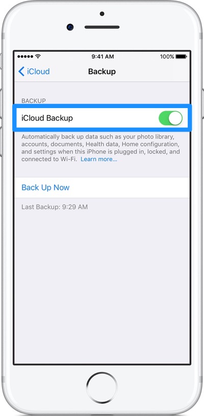 How To Enable iCloud Backup