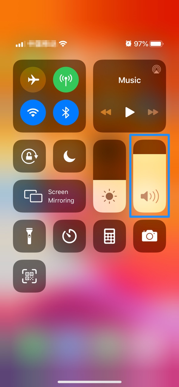 where is the volume key setting icon on iphone 6