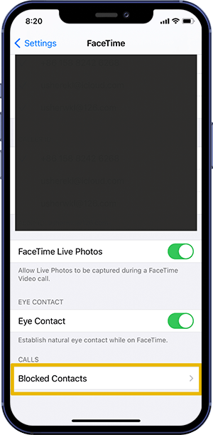 How To Block Unwanted Callers In FaceTime On iPhone 12