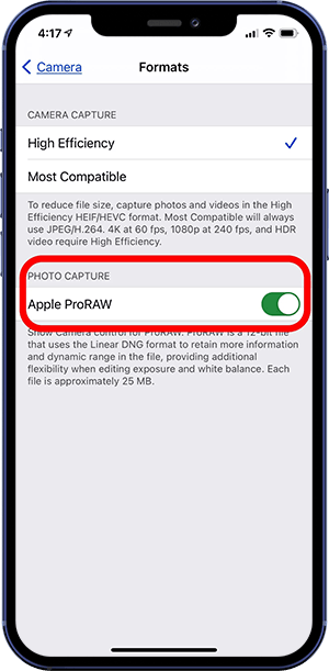 How To Set Up Apple ProRAW On iPhone