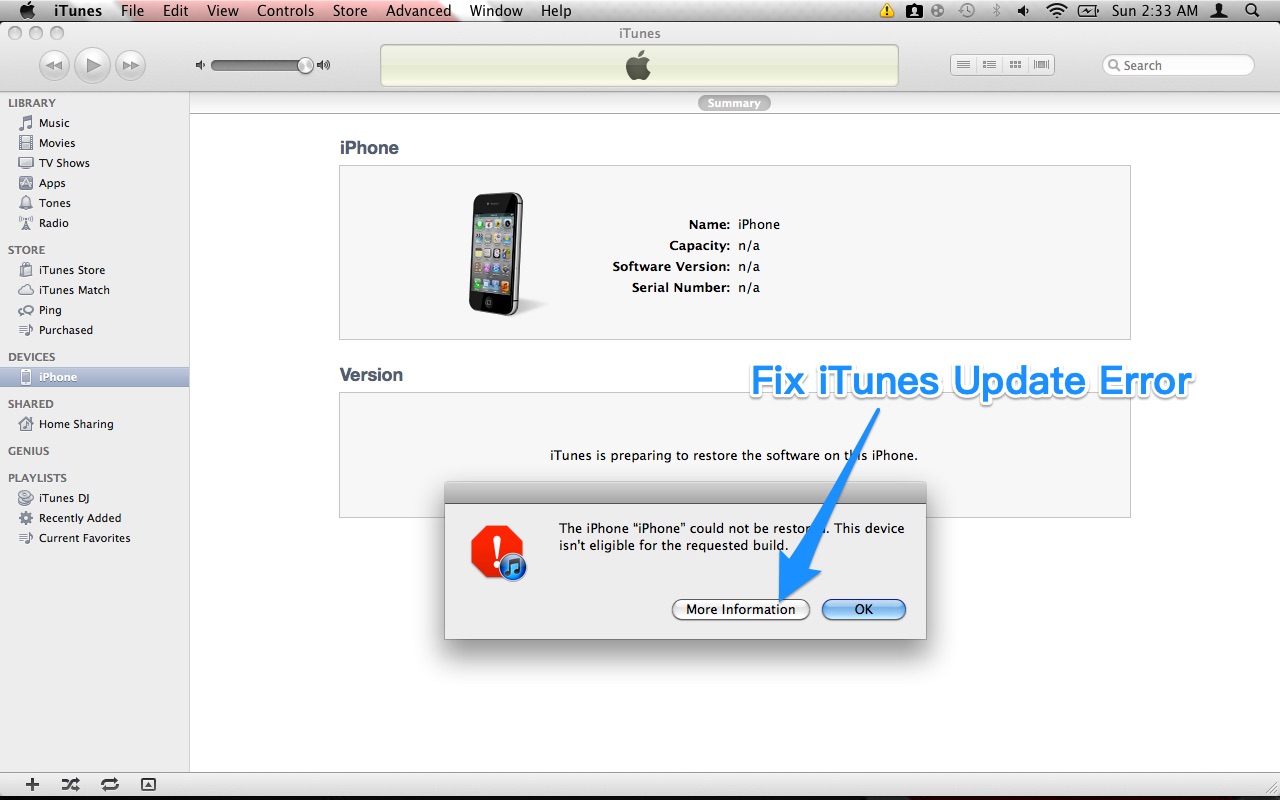 itunes error 11 fix tinyumbrella