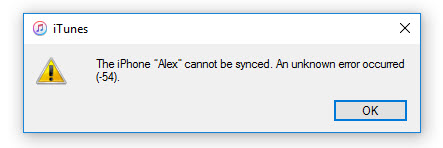 How To Fix iPhone/iTunes Cannot Be Synced Error 54
