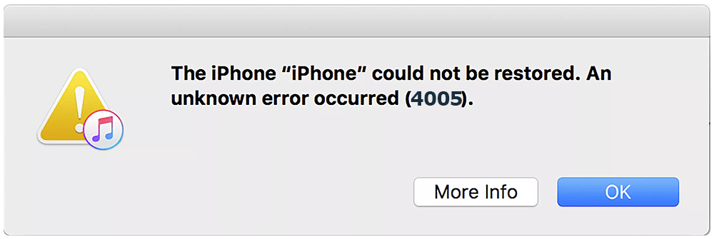 What Is iPhone Update/iTunes Restore Error 4005