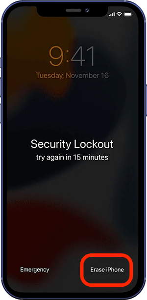 How To Erase iPhone from Security Lockout Screen