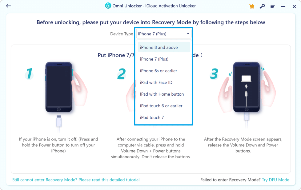 How To Remove iCloud Activation Lock without Password Step 3