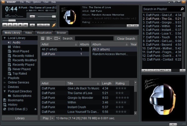 #9 Best Free iTunes Alternative for Windows - Winamp