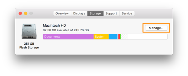 clean mac storage
