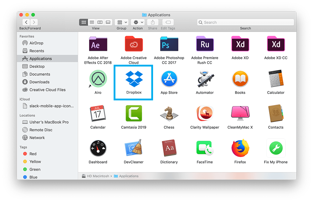 dropbox for mac mojave