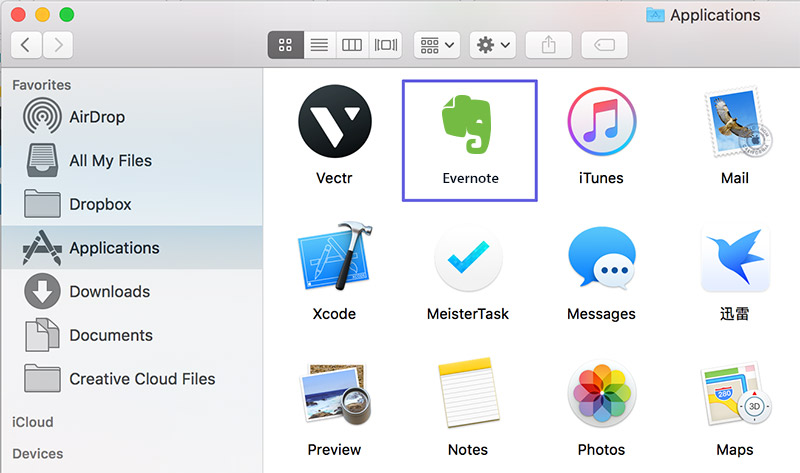 how to uninstall evernote mac