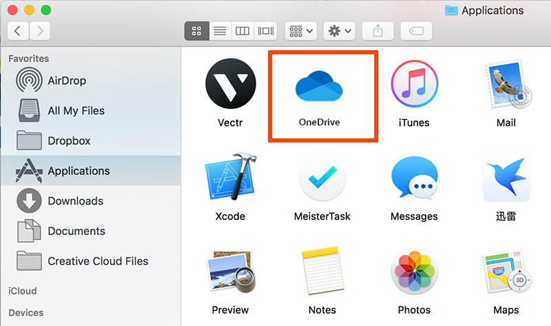 onedrive for mac email