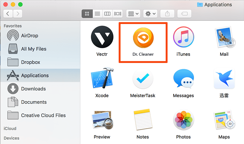 dr.cleaner mac app issues