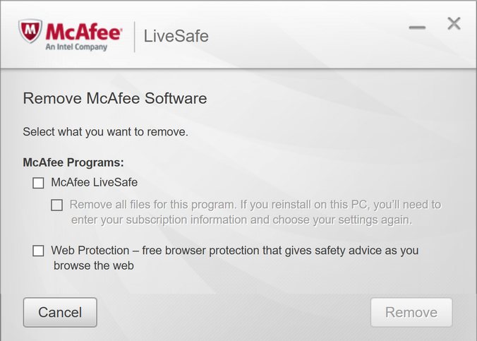 uninstall mcafee endpoint protection for mac