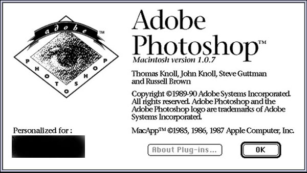 Adobe Photoshop Version 1.0