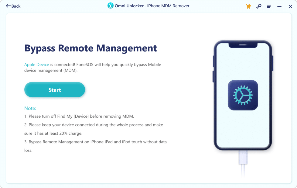 Best Free iPhone MDM Bypass - Step 1